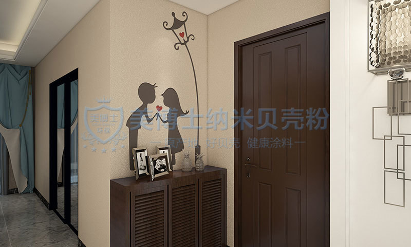 美博士贝壳粉现代简约-玄关装修效果图
