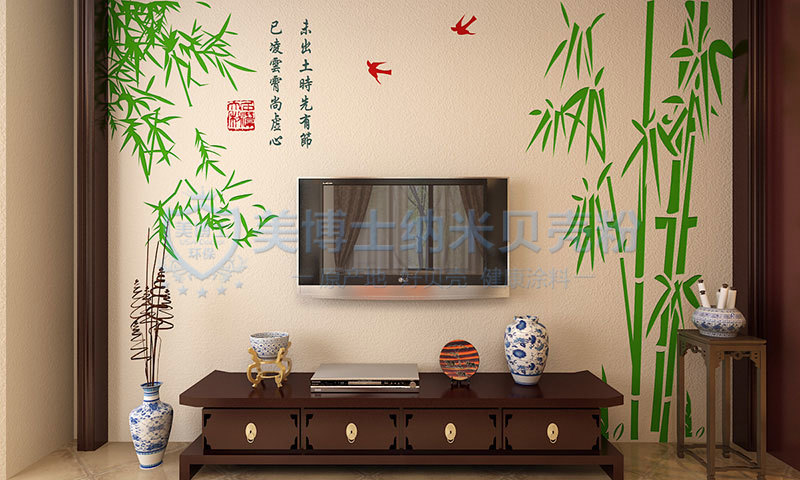 美博士贝壳粉中式古典-客厅装修效果图